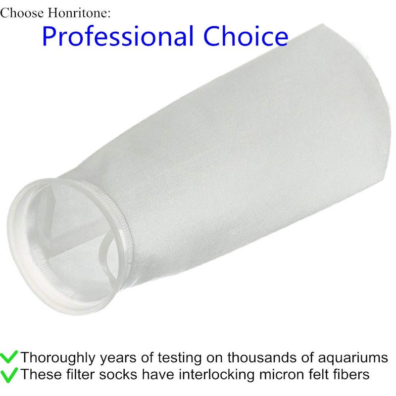 Honritone 7 Inch Ring by 18 Inch Long Filter Sock Bags 10 Micron - Liquid Felt Fabric Sump Filter Bag - 1 Pack - Image 4